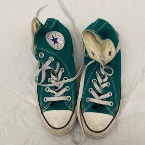 Converse All Star High Tops teal size 5 mens 7 womens